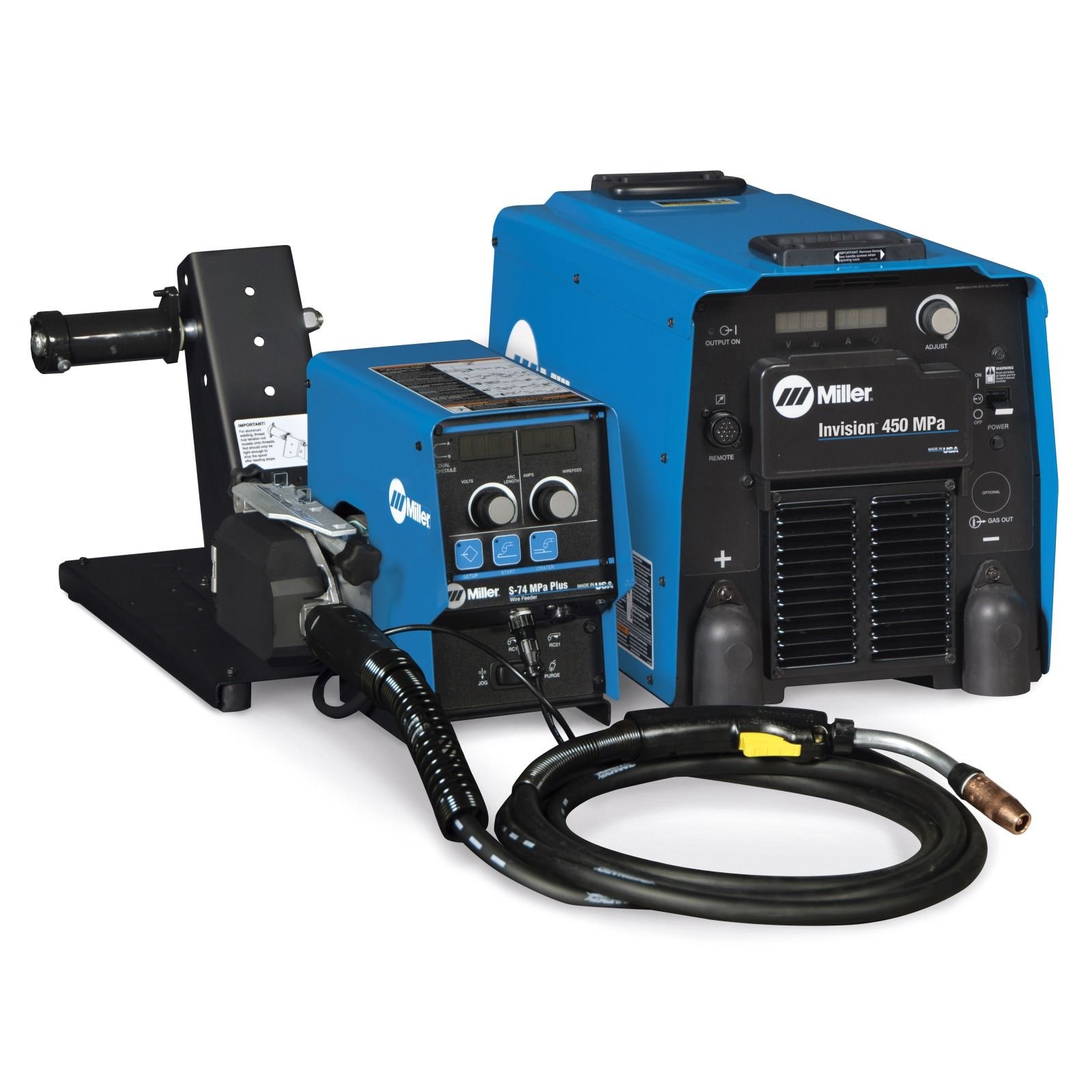 Miller Invision 450 Mpa Mig Welder With Feeder Accessory Package And Cart 951499