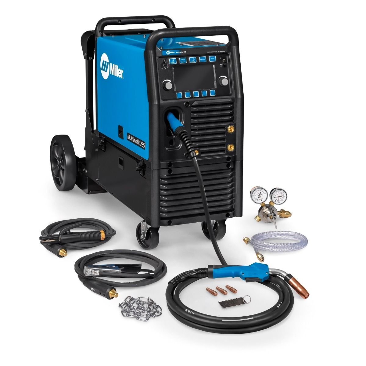 Miller Multimatic 255 Pulsed Multiprocess Welder W/Running Gear 208-575V 951767