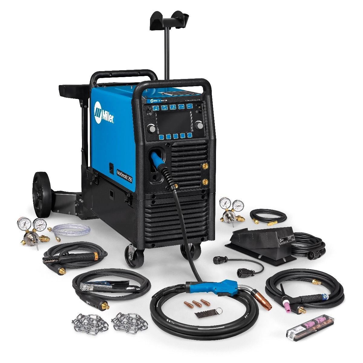 Miller Multimatic 255 Pulsed Multiprocess Welder W/Running Gear And Tig Kit 951768