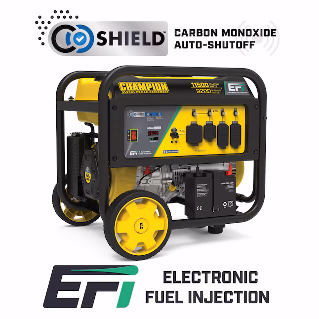 Champion Power Equipment Electric Start CO Shield Electronic Fuel Injection 11500.0 / 9200.0 – Watt Gasoline