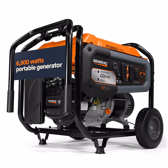Generac Gas-Powered 8125 / 6500 -Watt Gasoline Single fuel Portable Generator
