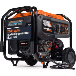 Generac 9400 / 7500 -Watt Gasoline/Liquid propane Dual fuel Portable Generator