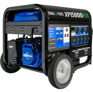 DuroMax XP15000HX 15,000 Watt Electric Start Dual Fuel Portable Generator