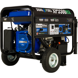 DuroMax XP5500HX 5,500 Watt Portable Dual Fuel Gas Propane CO Alert Generator