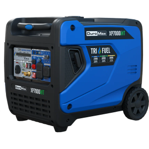DuroMax XP7000iHT 7,000 Watt Portable Tri Fuel Inverter Generator - Quiet, Low THD