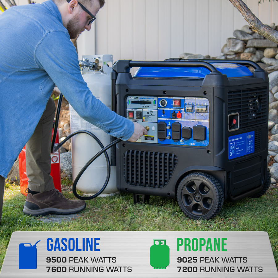 DuroMax XP9500iH 9,500W Dual-Fuel Inverter Generator 3 DuroMax XP9500iH 9,500 Watt Portable Dual Fuel Inverter Generator - Quiet, Low THD