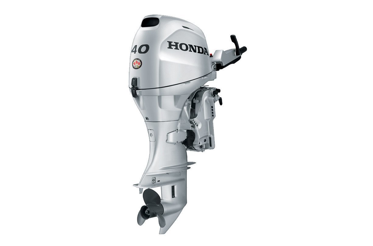 Honda BF40D4LHA 40HP Outboard 1 Honda 40HP BF40D4LHA 4-Stroke Outboard - 20" Shaft, Tiller Handle, Electric Start