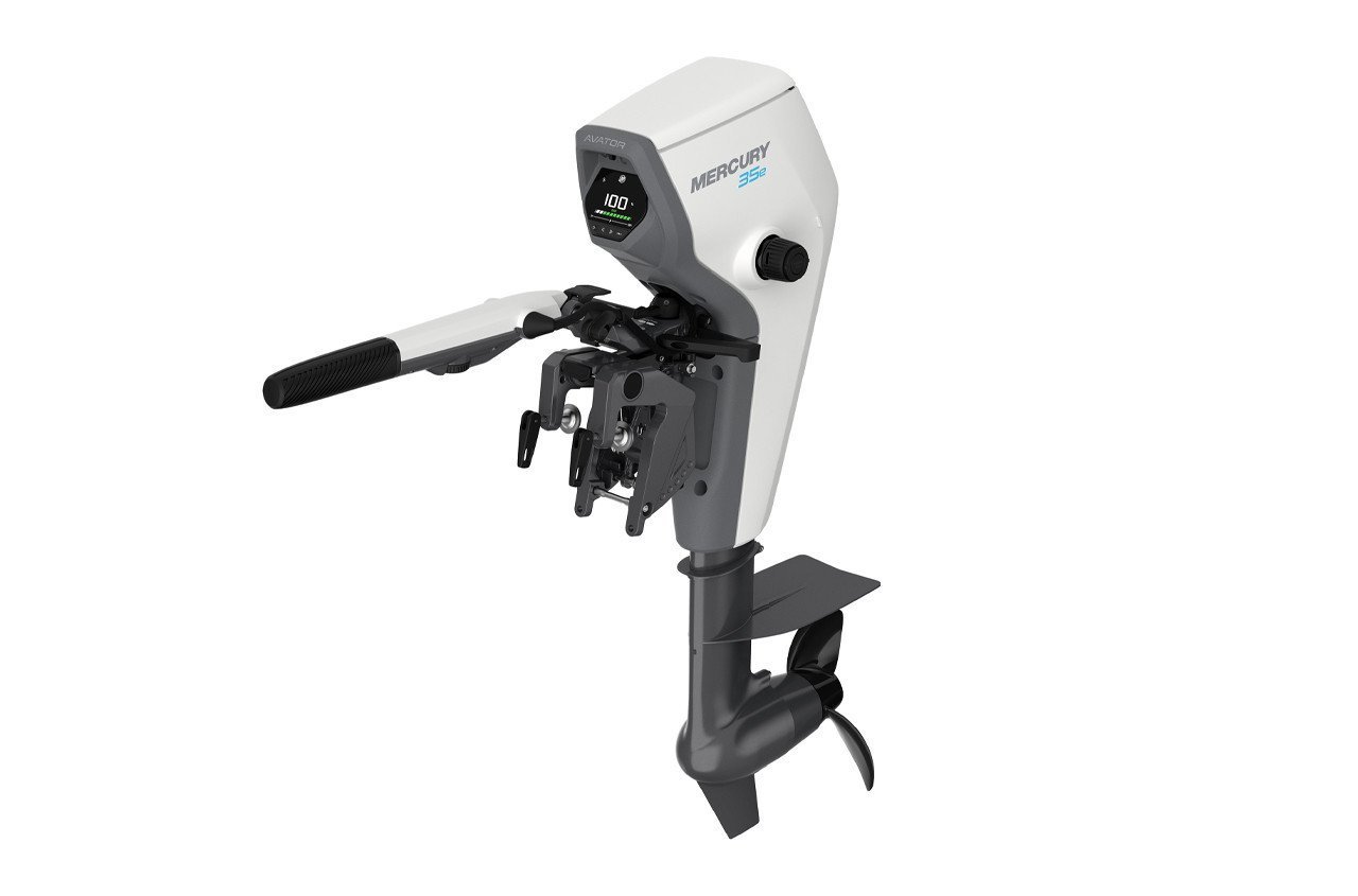 Mercury Avator 35ESH Electric Outboard 5HP Eq 3 Mercury Avator 35ESH Electric Outboard (Clearance) - 5HP Equiv, 15" Shaft, Tiller