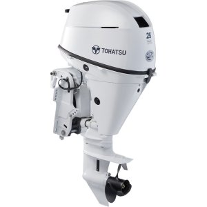 Tohatsu 25HP MFS25DWETS 4-Stroke Outboard - 15" Shaft, Tiller, Electric Start/Manual Rope