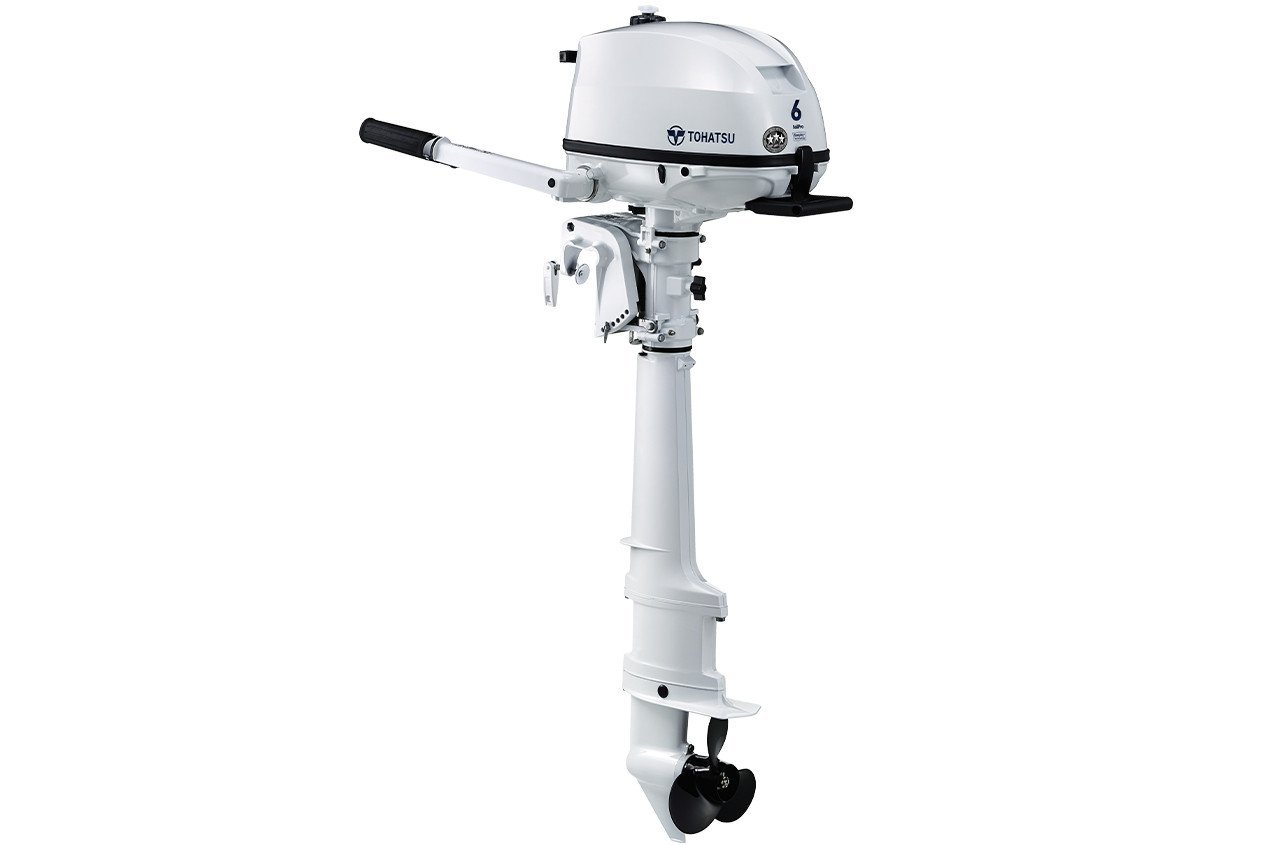 Tohatsu MFS6DWDSPROUL 6HP Sail Pro Outboard 1 Tohatsu 6HP MFS6DWDSPROUL Sail Pro Outboard - 25" Shaft, Tiller Handle, Manual Start