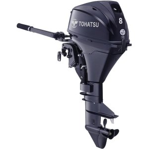 Tohatsu 8HP MFS8CS 4-Stroke Outboard - 15" Shaft, Tiller Handle, Manual Start