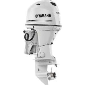 Yamaha 50HP F50LC2 White Outboard Motor - 20" Shaft, Remote Mechanical Steering