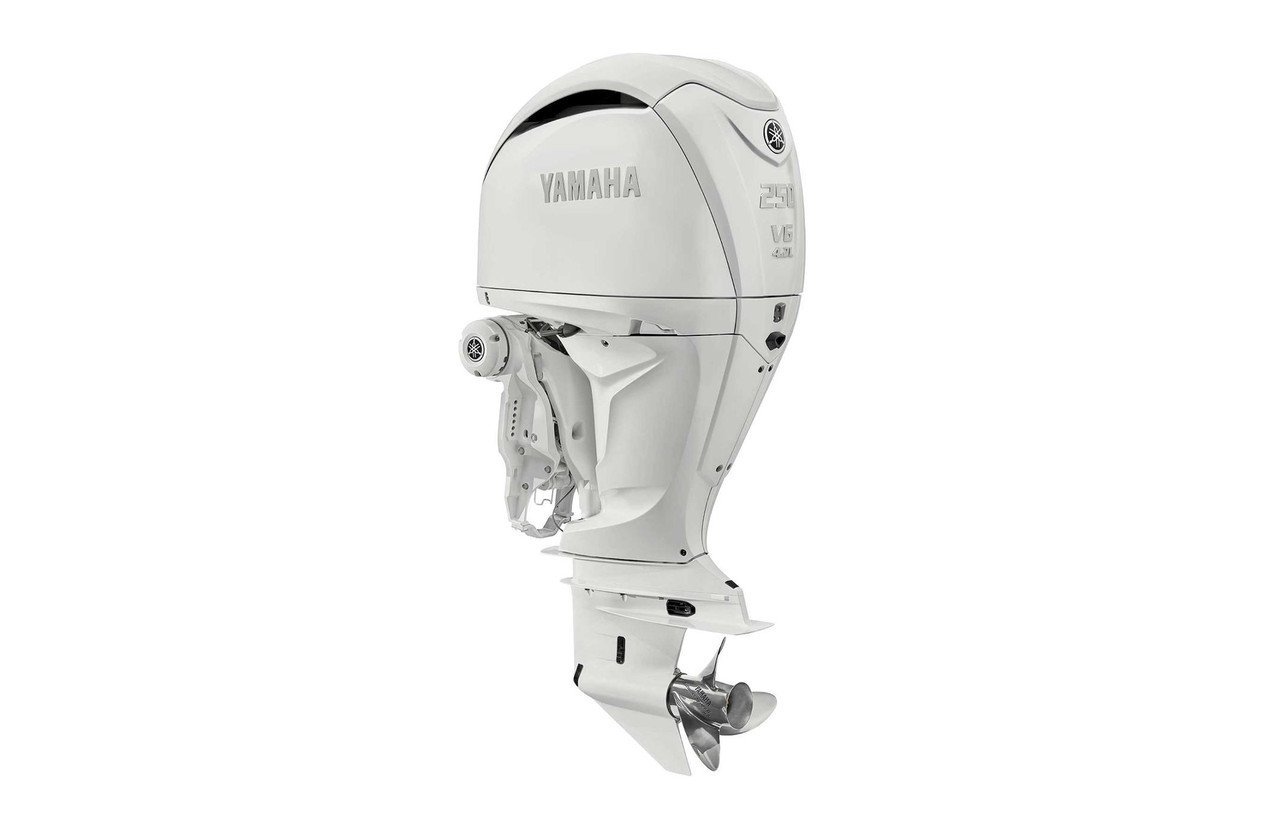 Yamaha LF250ESB2 250HP White Digital Counter Outboard Motor 1 Yamaha 250HP LF250ESB2 White DEC Counter Rotation Outboard - 35" Shaft, Digital Electronic Controls