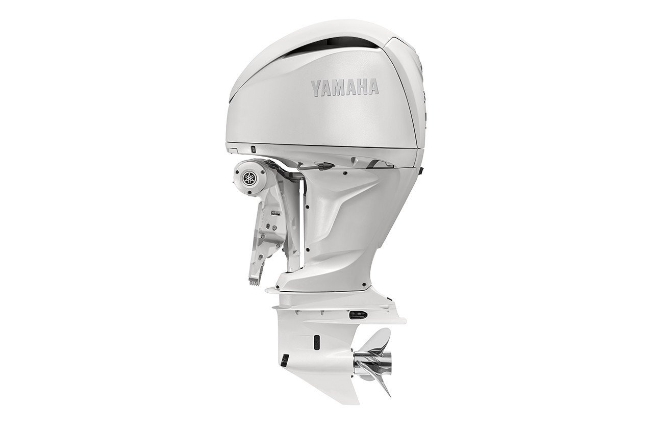 Yamaha LF350USA2 350HP White Counter Scratch Outboard Motor 2 Yamaha 350HP LF350USA2 White DEC Counter Rotation - 30" Shaft, Digital Electronic Controls